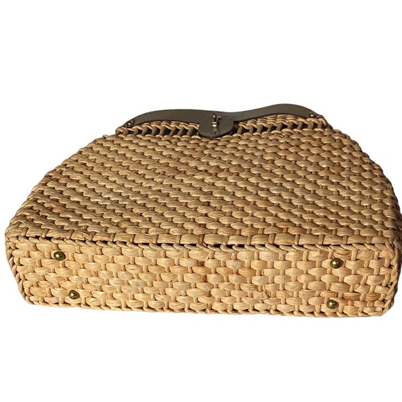 Vintage Zenith straw leather trim bag - Picture 4 of 13